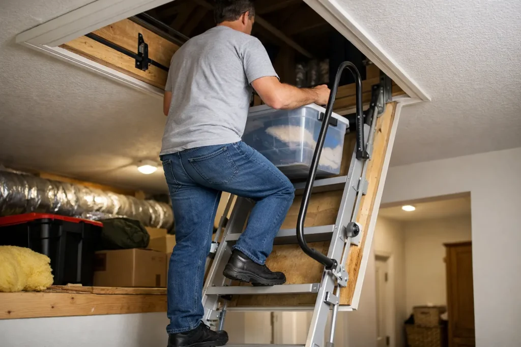 How to Make Attic Access Safer for Storage