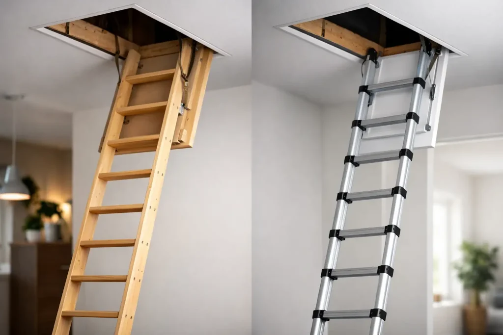 Wooden vs Aluminium Loft Ladders Compared